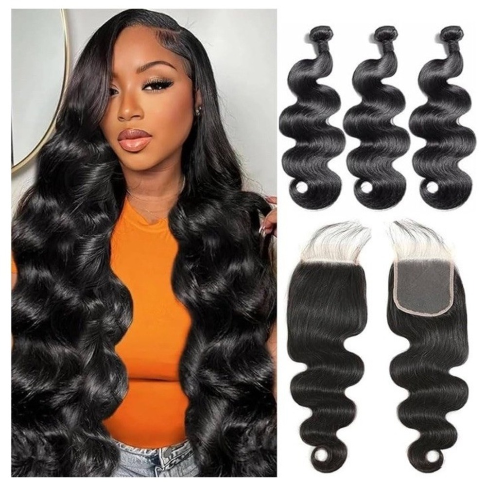 14 16 18+12 Inch Body Wave Bundles Human Hair 12A Bundles Unprocessed Brazilian